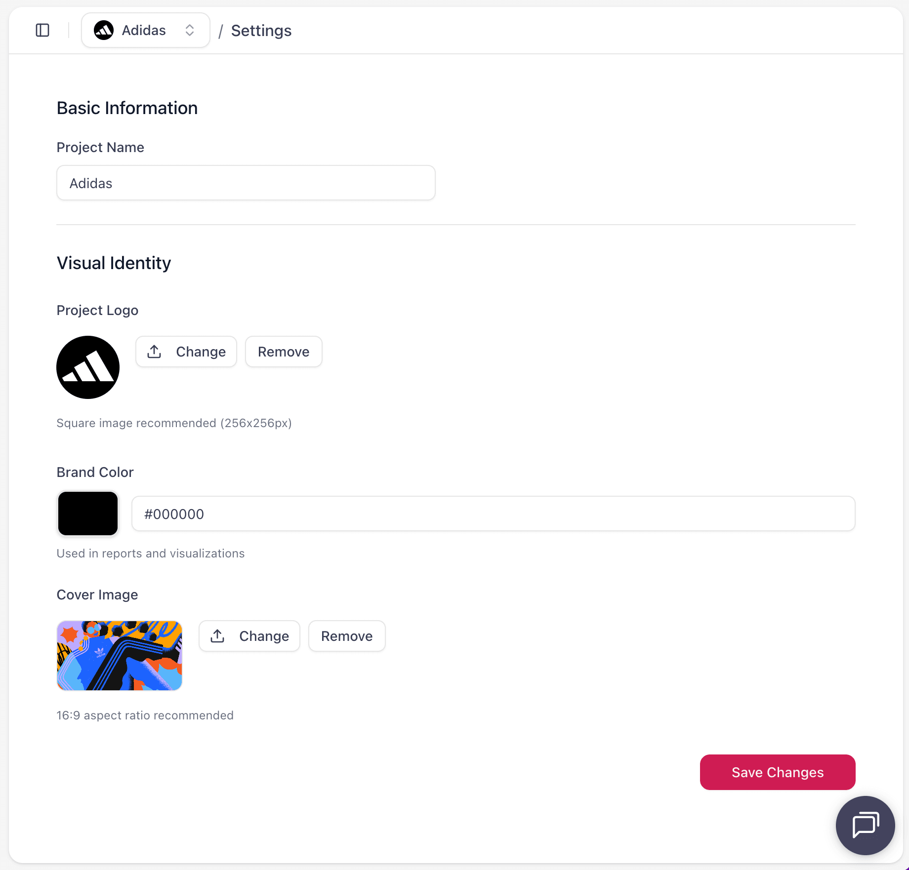 Customize your project settings