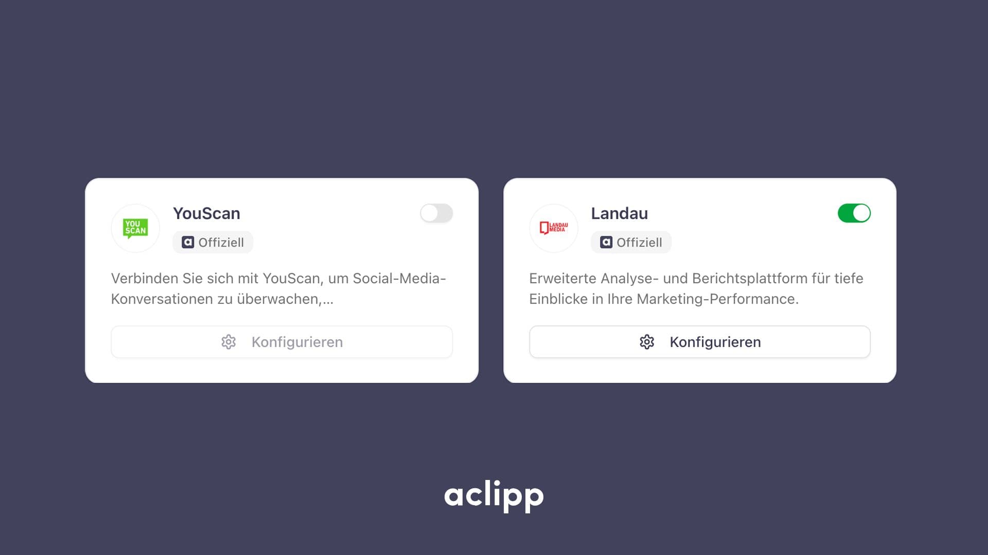 Neue Integrationen: Landau Media und YouScan jetzt verfügbar