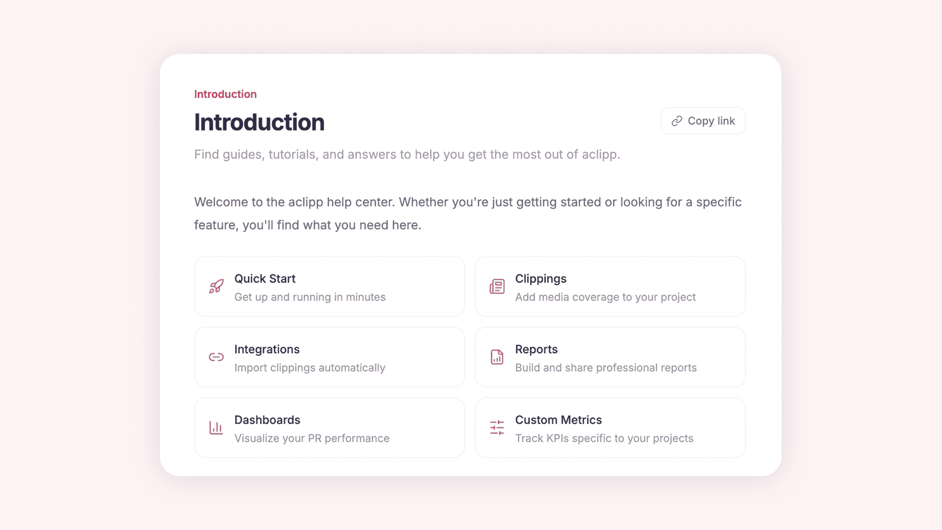 The New aclipp Help Center